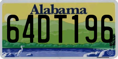 AL license plate 64DT196