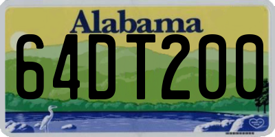 AL license plate 64DT200