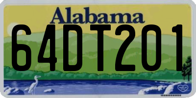 AL license plate 64DT201