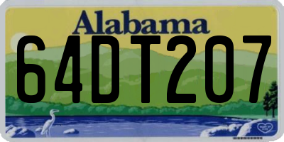 AL license plate 64DT207