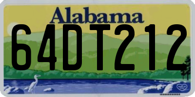 AL license plate 64DT212
