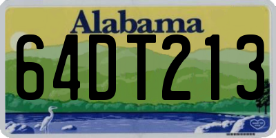 AL license plate 64DT213