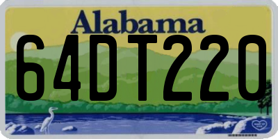 AL license plate 64DT220