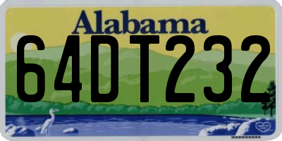 AL license plate 64DT232