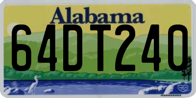 AL license plate 64DT240