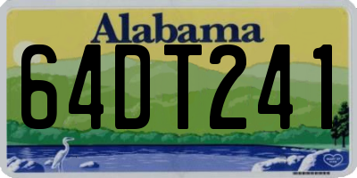 AL license plate 64DT241