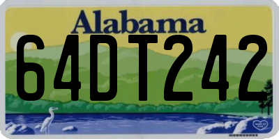 AL license plate 64DT242