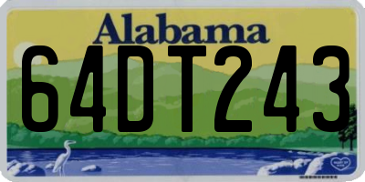 AL license plate 64DT243