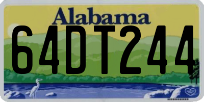 AL license plate 64DT244