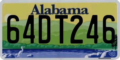 AL license plate 64DT246