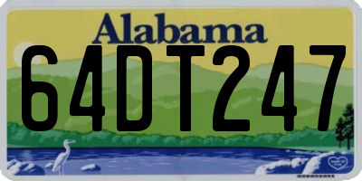 AL license plate 64DT247