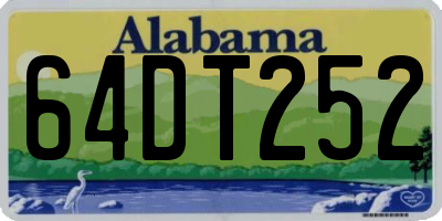 AL license plate 64DT252