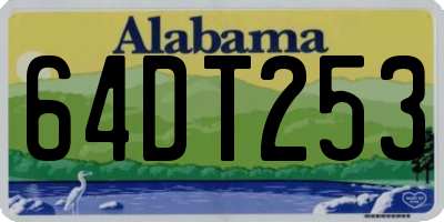 AL license plate 64DT253