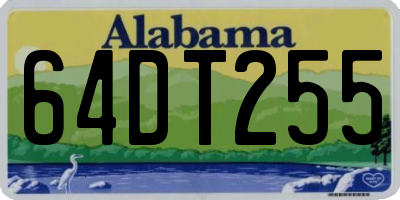 AL license plate 64DT255