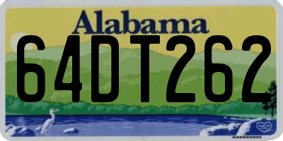 AL license plate 64DT262