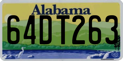 AL license plate 64DT263