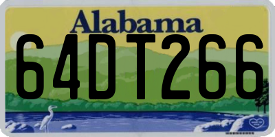 AL license plate 64DT266