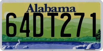 AL license plate 64DT271
