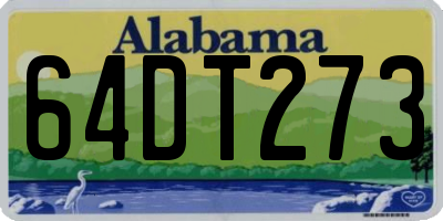 AL license plate 64DT273