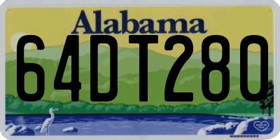 AL license plate 64DT280