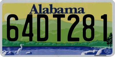 AL license plate 64DT281