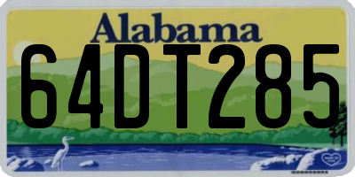 AL license plate 64DT285