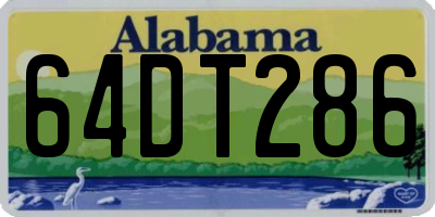 AL license plate 64DT286