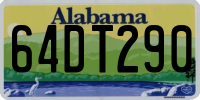 AL license plate 64DT290
