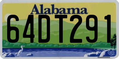 AL license plate 64DT291