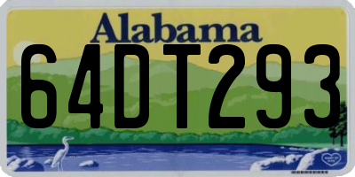 AL license plate 64DT293