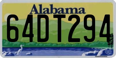 AL license plate 64DT294