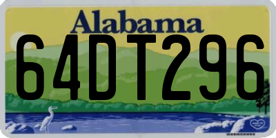 AL license plate 64DT296