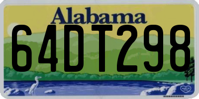 AL license plate 64DT298