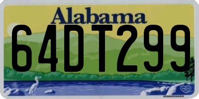 AL license plate 64DT299