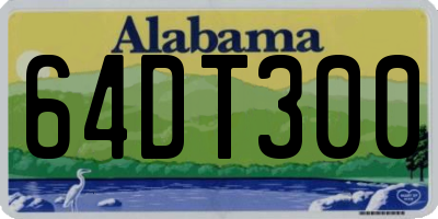 AL license plate 64DT300