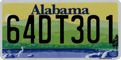 AL license plate 64DT301