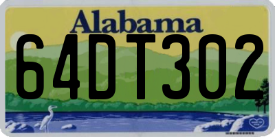 AL license plate 64DT302