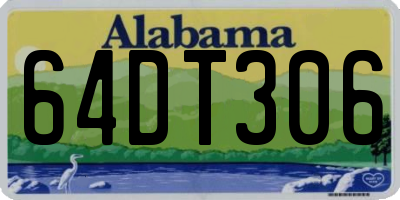 AL license plate 64DT306