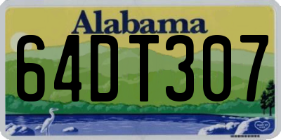 AL license plate 64DT307