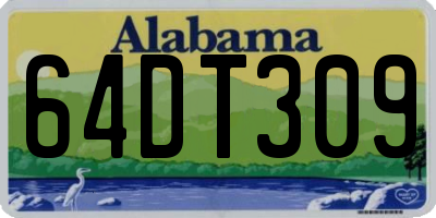 AL license plate 64DT309