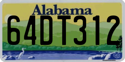 AL license plate 64DT312