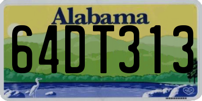 AL license plate 64DT313