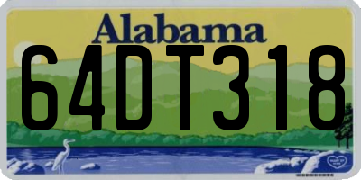 AL license plate 64DT318
