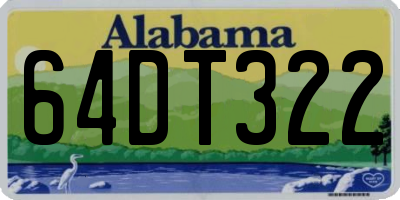 AL license plate 64DT322