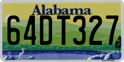 AL license plate 64DT327