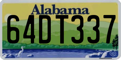 AL license plate 64DT337