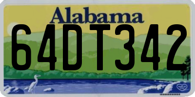AL license plate 64DT342