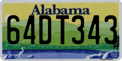 AL license plate 64DT343