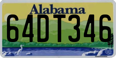 AL license plate 64DT346