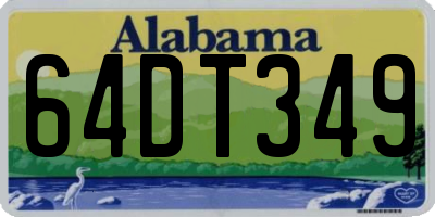 AL license plate 64DT349